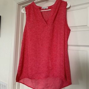 Hot pink polka dot blouse